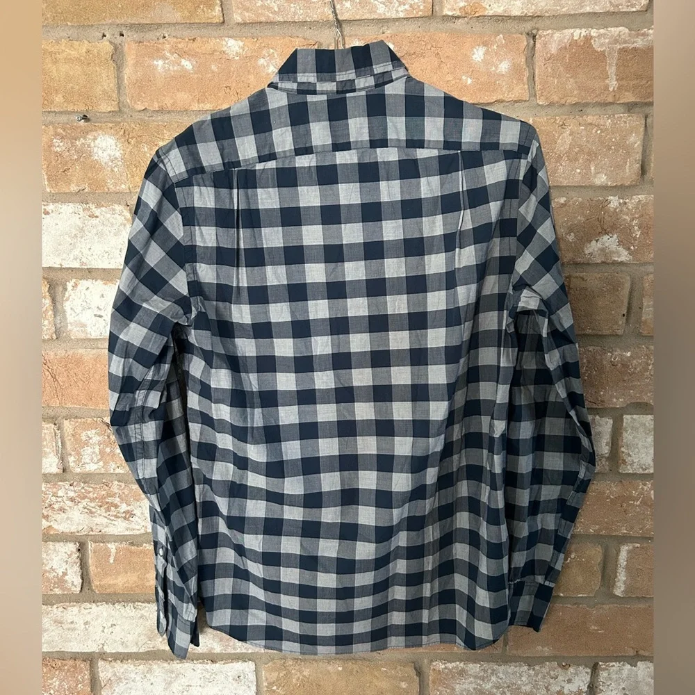 J. Crew Blue and White Plaid Button Down Shirt. Size small Slim fit.